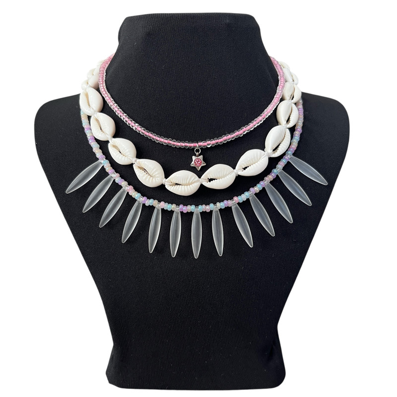 گردنبند زنانه مدل سرخپوستی بسته 3 عددی