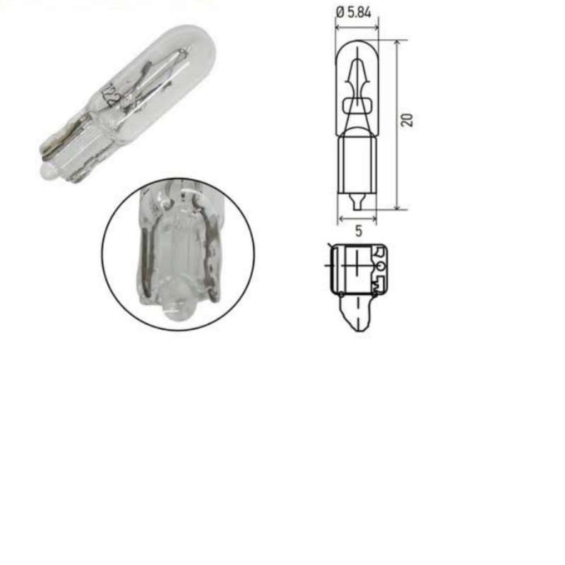 لامپ پنل بخاری خودرو مدل 1.2W پایه T5 مناسب برای پژو 206 بسته 3 عددی