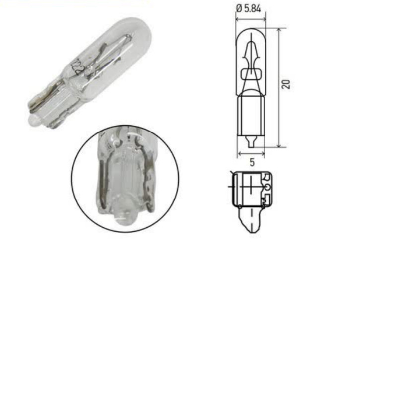 لامپ پنل بخاری خودرو مدل 1.2W پایه T5 مناسب برای پژو 206 بسته 3 عددی