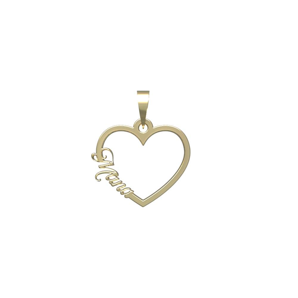 آویز گردنبند طلا 18 عیار زنانه مدوپد مدل اسم مانا mana کد PB1-10502 -  - 2