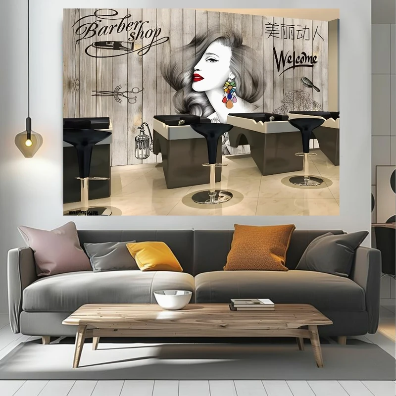  تابلو بوم طرح سالن زیبایی مدل زنانه کد PY288