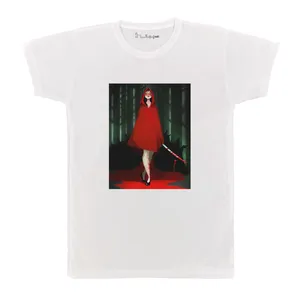 تی شرت آستین کوتاه بچگانه پرمانه طرح شنل قرمزی کد pmt.6270