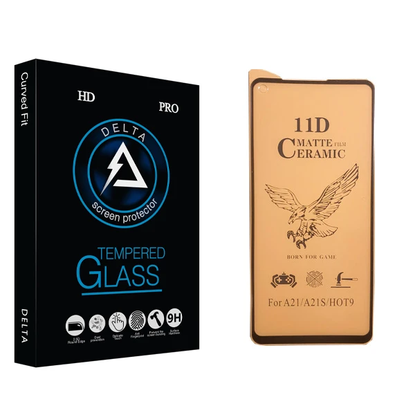 محافظ صفحه نمایش سرامیکی دلتا مدل HD مناسب برای گوشی موبایل سامسونگ Galaxy A21s