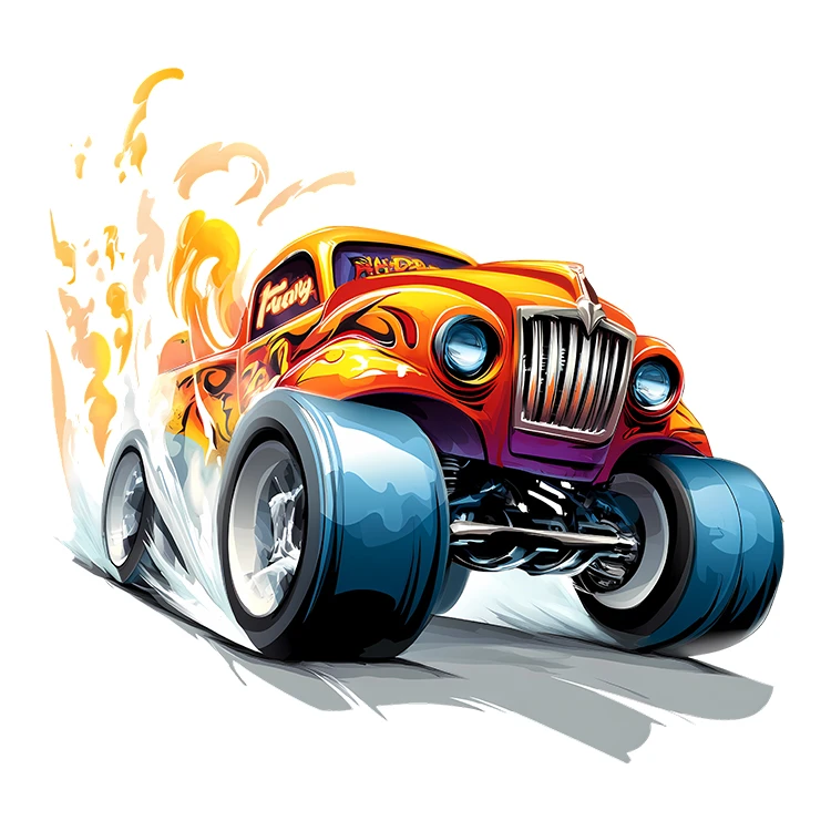 استیکر پارچه و لباس پاد آفرین مدل ماشین اسپرت کد S5563