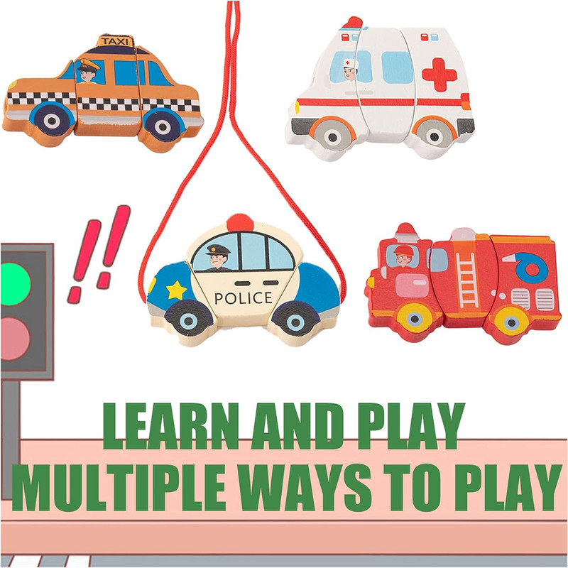 پازل آموزشی سمید مدل جورچین برشی طرح ماشین های امدادی