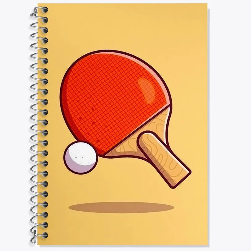 دفتر زبان 50 برگ خندالو مدل دو خط طرح پینگ پنگ کد 10025