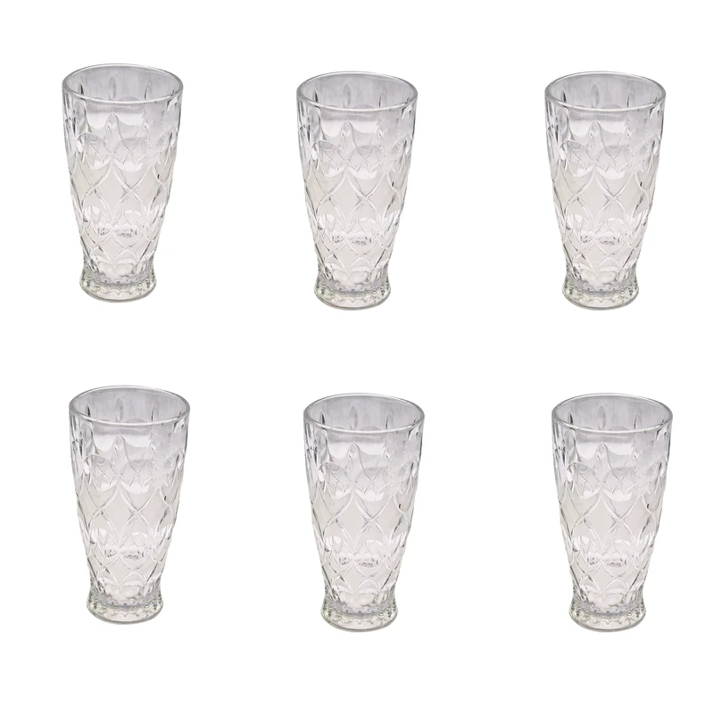 لیوان طرح آنجلیکا مدل E001 بسته 6 عددی