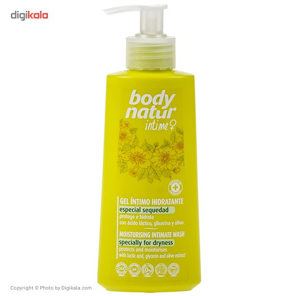 ژل بهداشتی بانوان بادی ناتور سری Intime مدل Moisturising Wash حجم 200 میلی لیتر