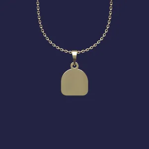 گردنبند طلا 18 عیار زنانه مدوپد مدل هندسی کد Z2-1-1232