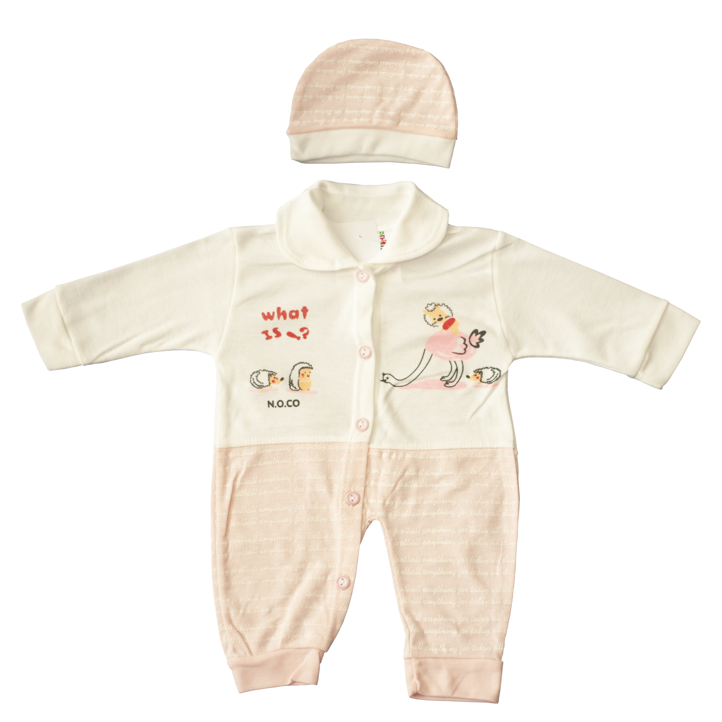 ست سرهمی و کلاه نوزادی کد P39