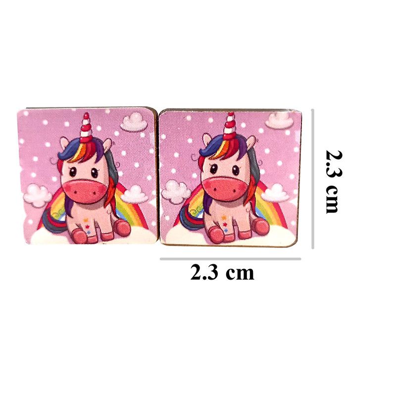 گوشواره دخترانه مدل تک شاخ کد WTE-7456 گوشواره دخترانه مدل تک شاخ کد WTE-7456