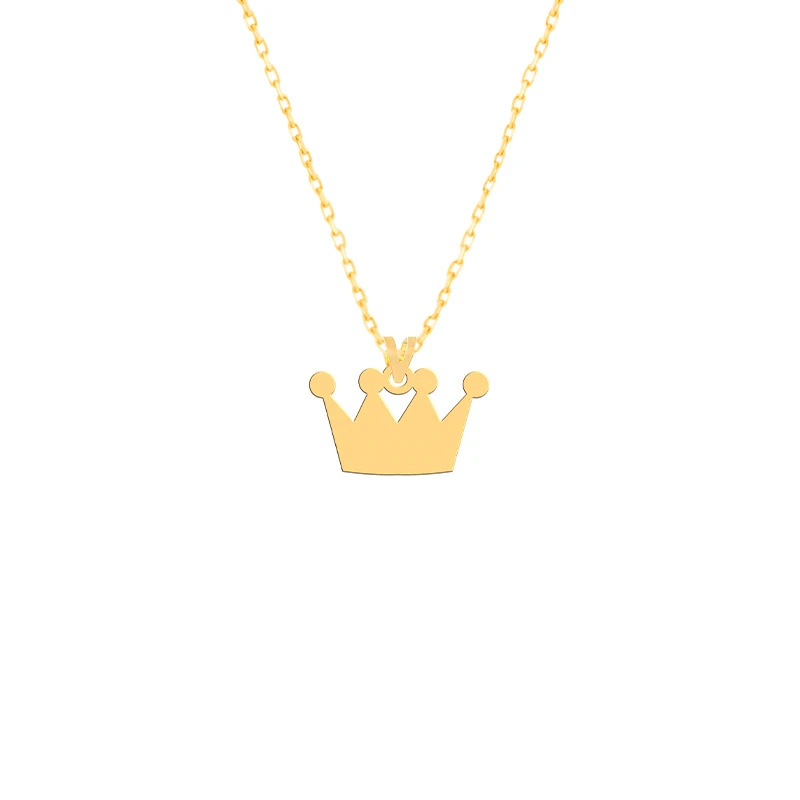 گردنبند طلا 18 عیار زنانه فرشته مدل تاج   WNLZ-000631