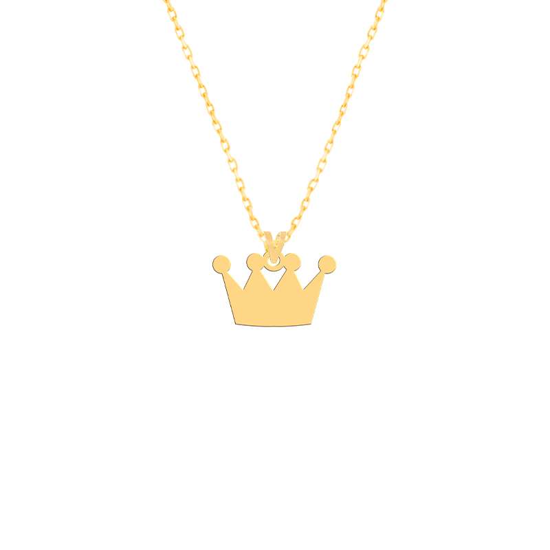 گردنبند طلا 18 عیار زنانه فرشته مدل تاج   WNLZ-000631