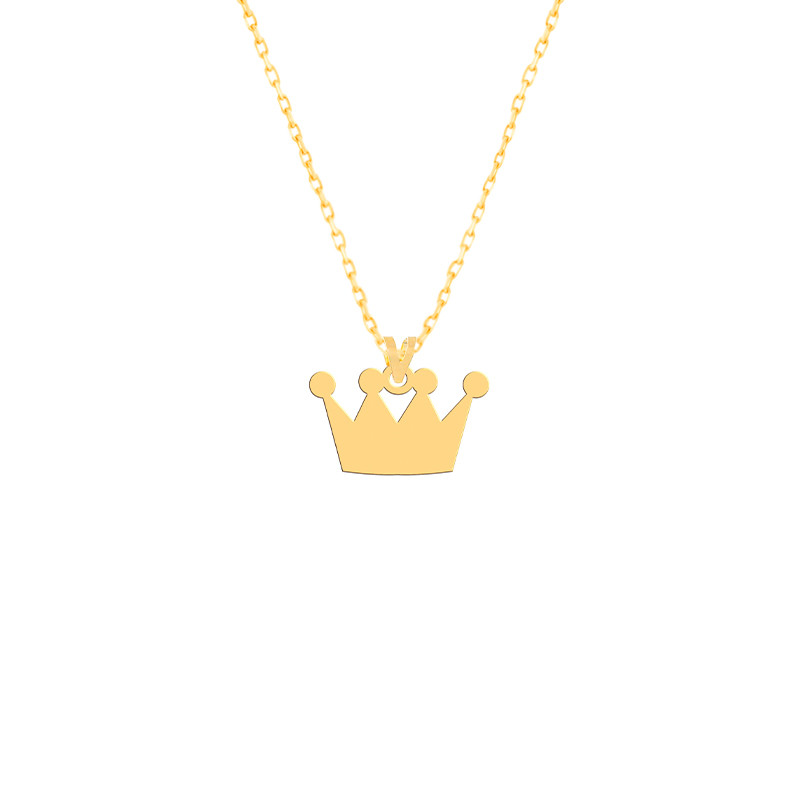 گردنبند طلا 18 عیار زنانه فرشته مدل تاج   WNLZ-000631