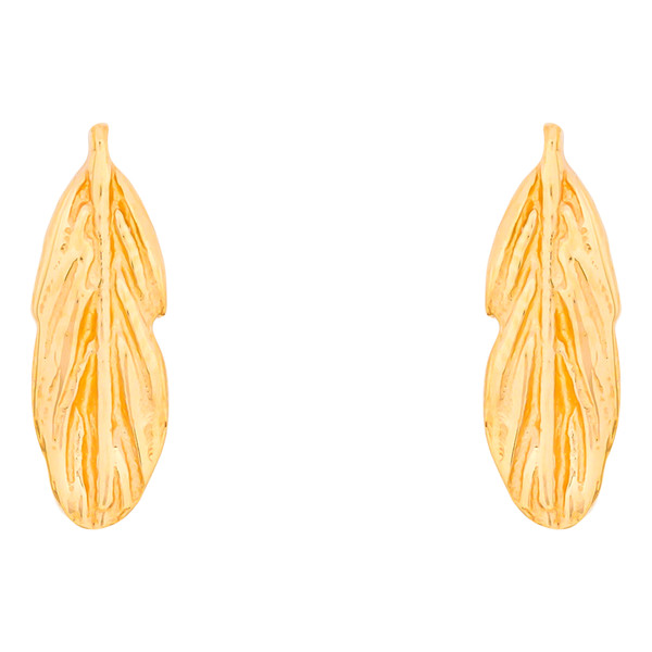 گوشواره میخی طلا 18 عیار زنانه وی گالری مدل پر کد E0148
