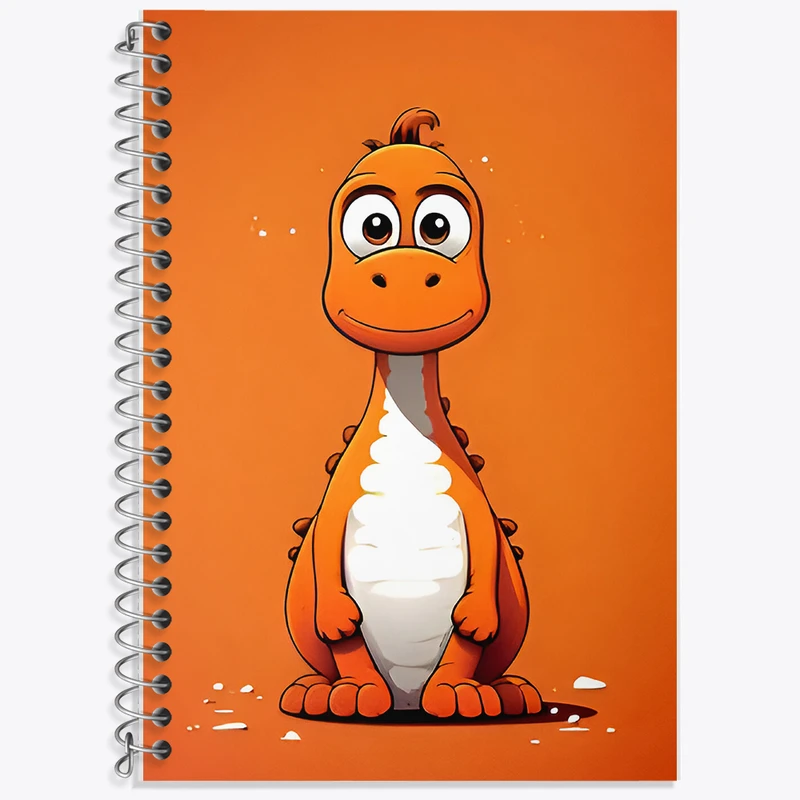 دفتر زبان 50 برگ خندالو مدل سه خط طرح دایناسور کیوت کد N3748