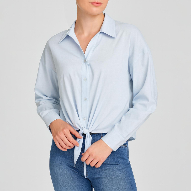 شومیز آستین بلند یقه برگردان زنانه مدل MDSS-CH3070