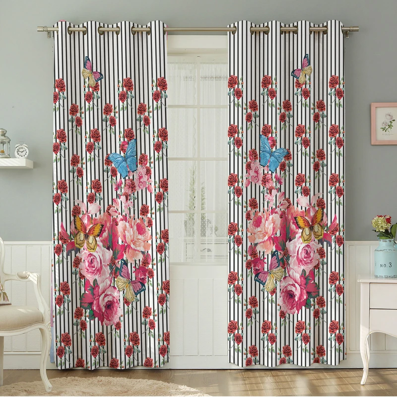 پرده نیروانا طرح سنتی   مدل هازان کد 4893سایز 140×280 سانتی متر