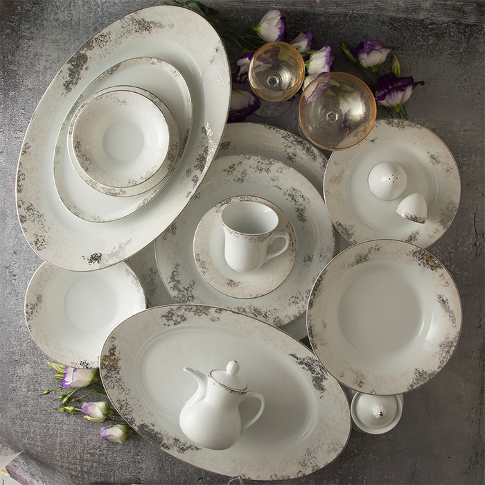 سرویس غذاخوری 81 پارچه چینی زرین ایران مدل شهرزاد کلودیا درجه عالی