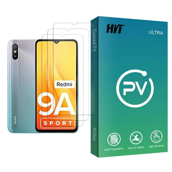 محافظ صفحه نمایش اچ وی تی مدل PV Glass MIX003 مناسب برای گوشی موبایل شیائومی Redmi 9A Sport بسته سه عددی