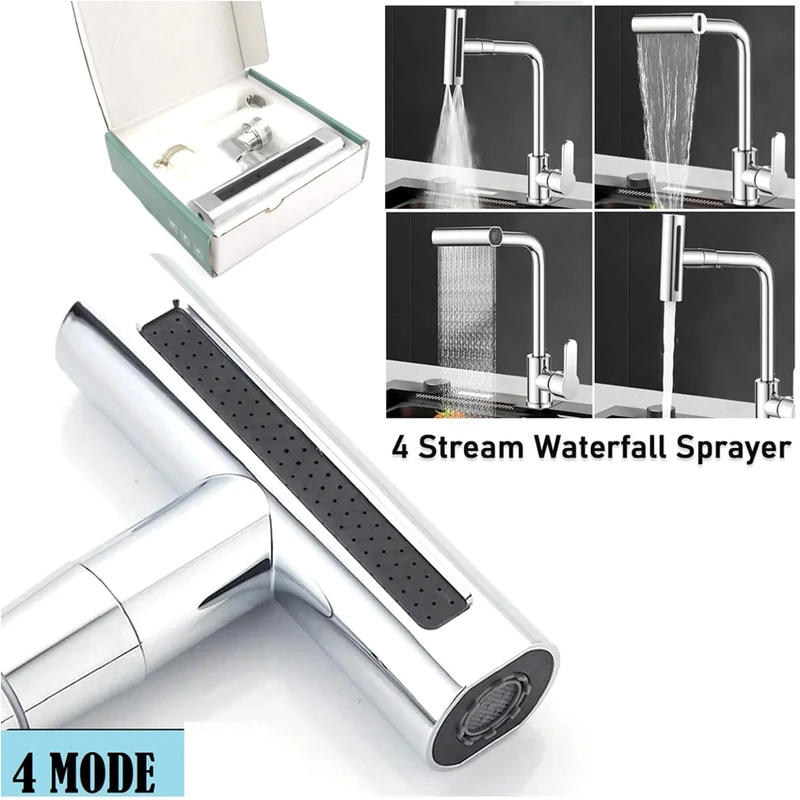 عکس شماره 14 : سری شیرآلات پاپیروس مدل چندحالته آبشاری lux