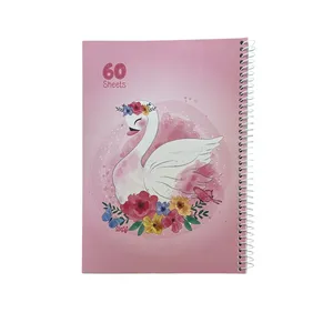 دفتر مشق 60 برگ نیکولند مدل حاشیه دار طرح قو