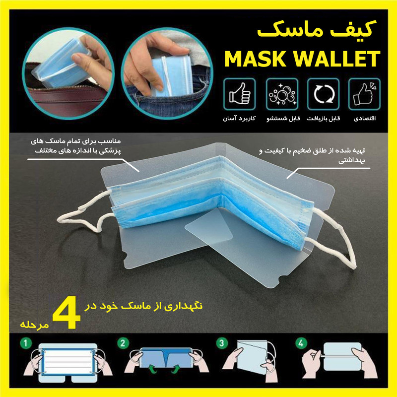 کاور نگهدارنده ماسک صورت مدل W-01 کاور نگهدارنده ماسک صورت مدل W-01