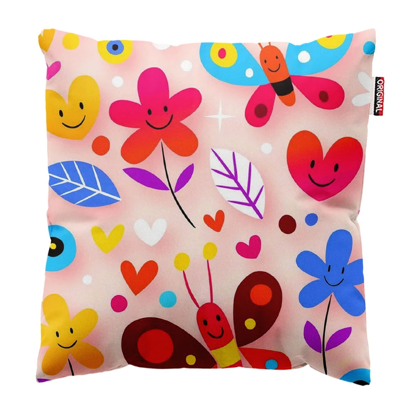   کوسن پاد آفرین طرح گل کد 1501 سایز 30*30 سانتی متر