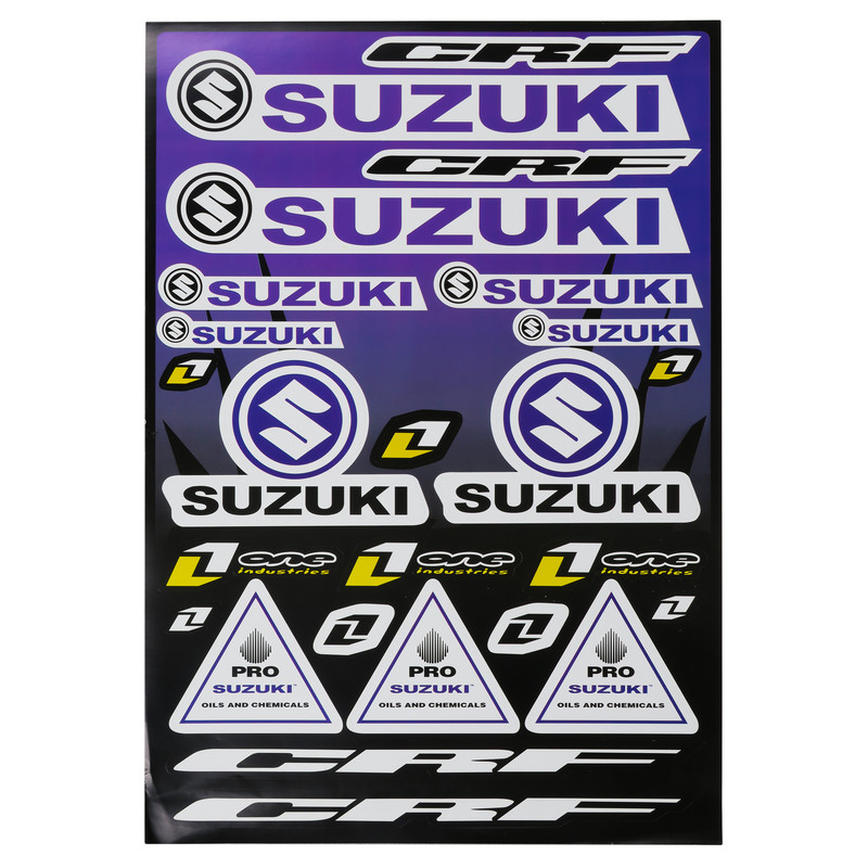 برچسب بدنه موتور سیکلت طرح purple Suzuki کد 021