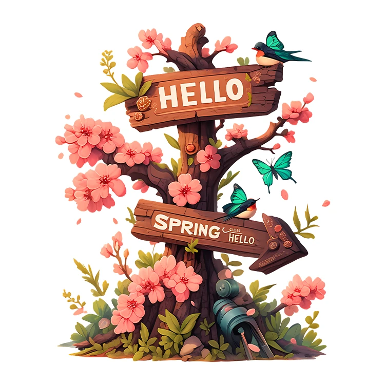 استیکر پارچه و لباس پاد آفرین مدل بهار طرح گل کد S5491