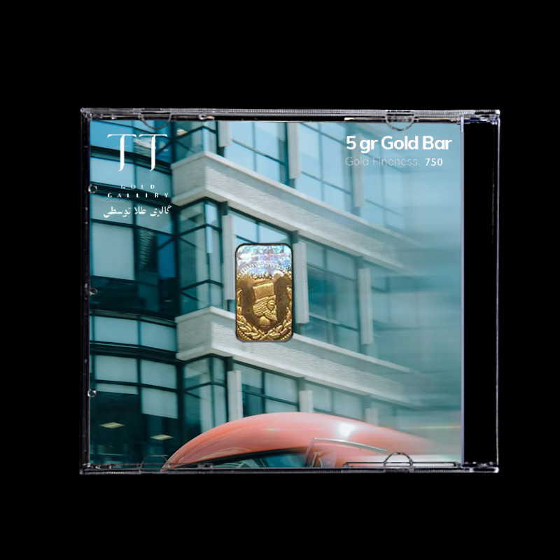 شمش طلا 18 عیار گالری طلا توسطی مدل D75F08