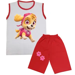 ست تاپ و شلوارک بچگانه مدل سگ نگهبان کد D08