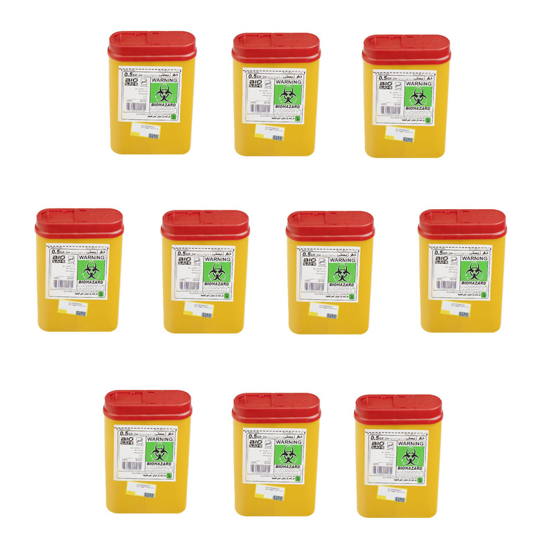 سیفتی باکس بایو سیف مدل 0.5 ظرفیت 500 میلی لیتر بسته 10 عددی