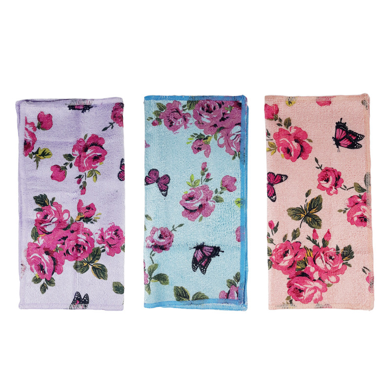 دستمال آشپزخانه هوم مدل Flower بسته 3 عددی