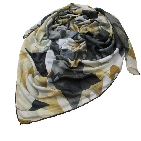 روسری زنانه نخ ابریشم دست دوز کد X_451_5