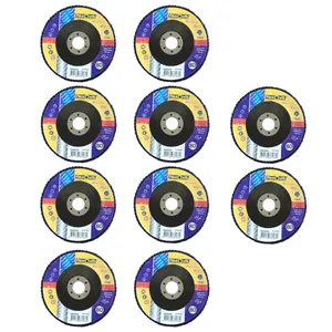 سنباده فلاپ دیسک مدل P80 بسته 10 عددی