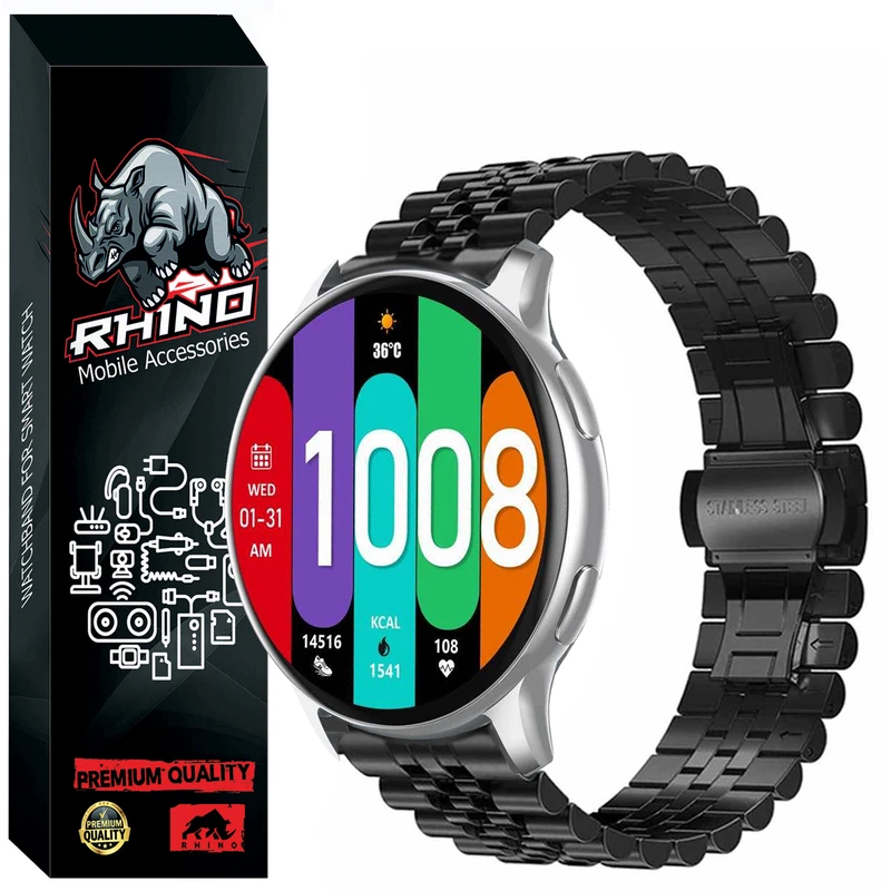 بند راینو مدل 5Bead مناسب برای ساعت هوشمند گلوریمی GR1