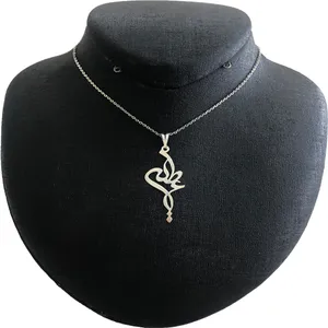 گردنبند نقره زنانه طرح عطیه کد H-123