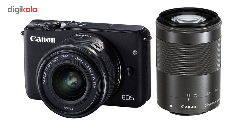 دوربین دیجیتال بدون آینه کانن مدل EOS M3 به همراه لنزهای 15-45 IS STM و 55-200 IS STM