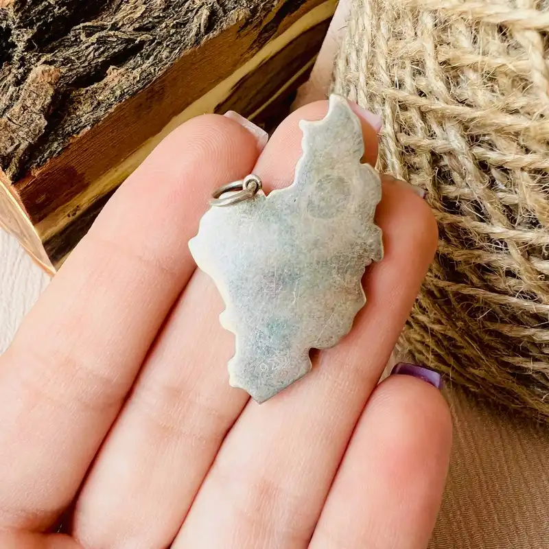 آویز گردنبند نقره مدل ایران