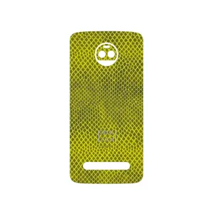 MAHOOT Yellow Snake Skin Cover Sticker for Motorola Moto Z2 Force