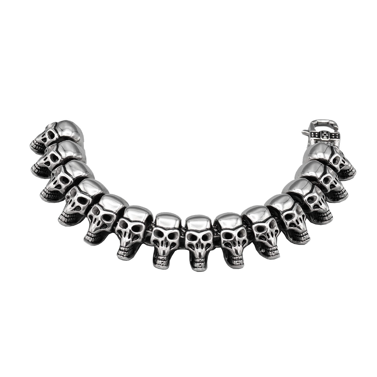دستبند مردانه مدل FullSkulls کد 14sk