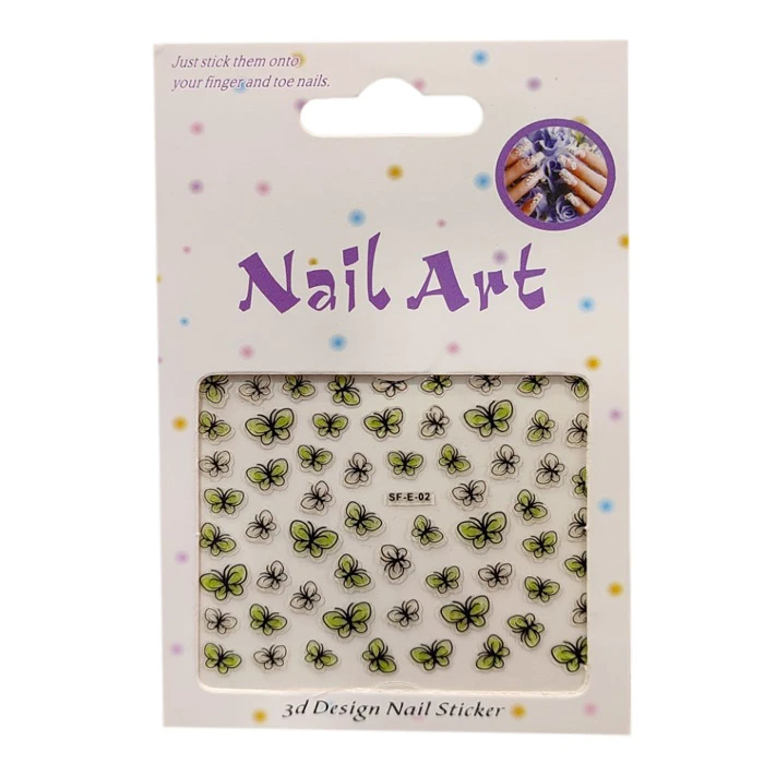 برچسب لنز ناخن مدل پروانه