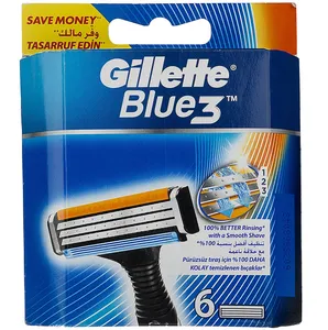 تیغ یدک ‏6 عددی ژیلت مدل Blue 3