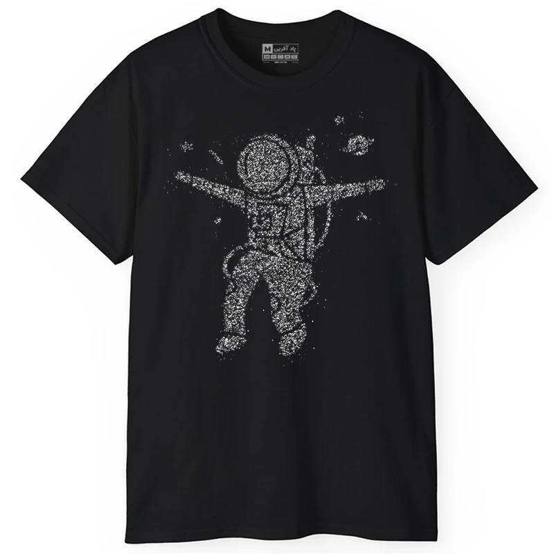 تی‌شرت آستین کوتاه مردانه پاد آفرین مدل فضانورد کد PT724