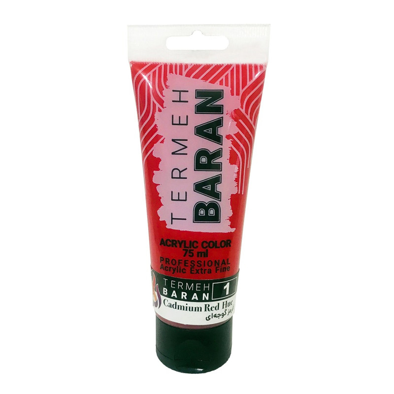رنگ اکریلیک ترمه باران مدل rd کد1 حجم 75 میلی لیتر