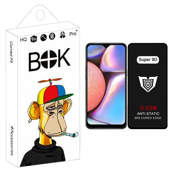 محافظ صفحه نمایش بوک مدل Super 9D Guard مناسب برای گوشی موبایل سامسونگ galaxy a10