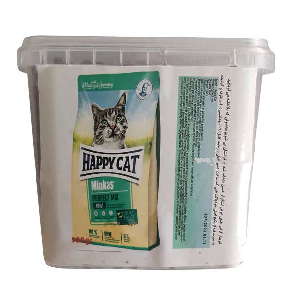 غذای خشک گربه هپی کت مدل Minkas حجم 500 گرم