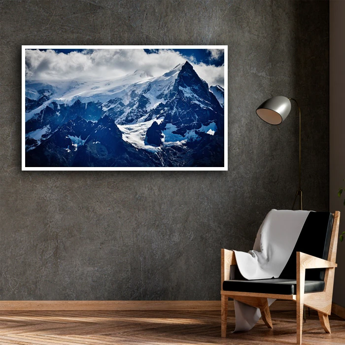 تابلو بکلیت طرح منظره کوهستان برفی مدل W-D1282