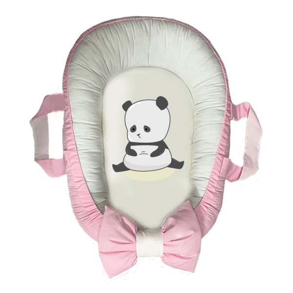 سرویس خواب سه تکه نوزاد مدل گارد محافظ دار طرح پاندا کد 016